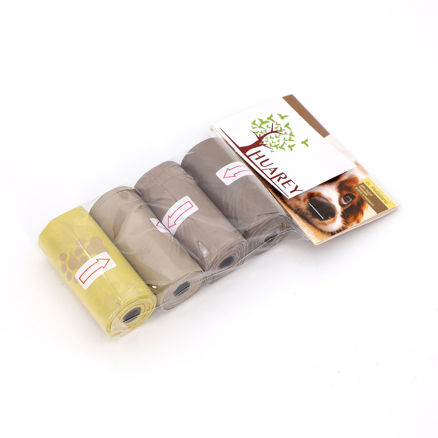 Eco-friendly Biodegradable dog poop bag on roll for cleaning up 
