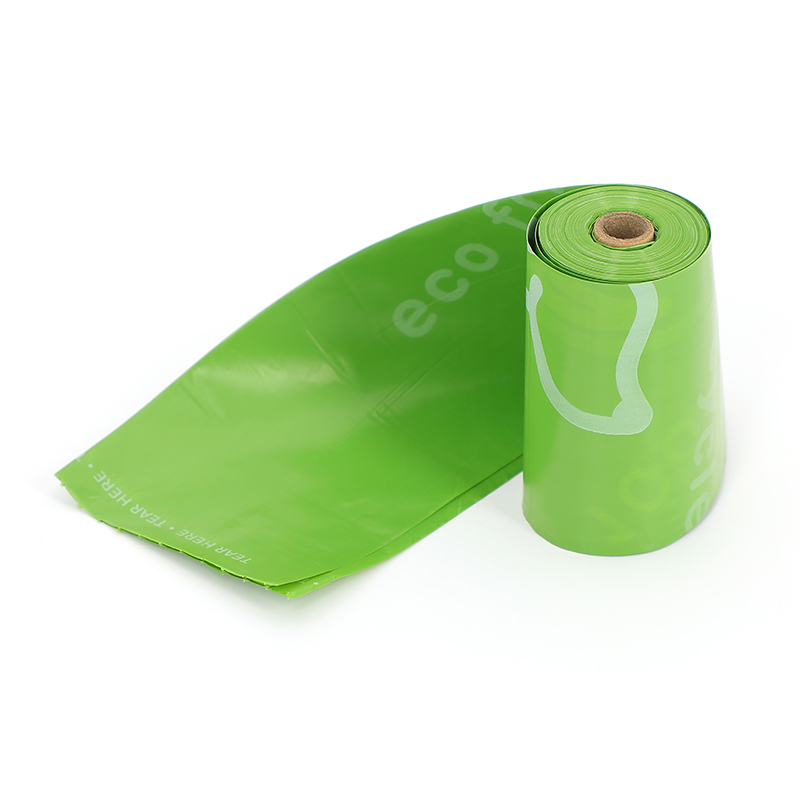 Eco-friendly Biodegradable dog poop bag on roll for cleaning up 