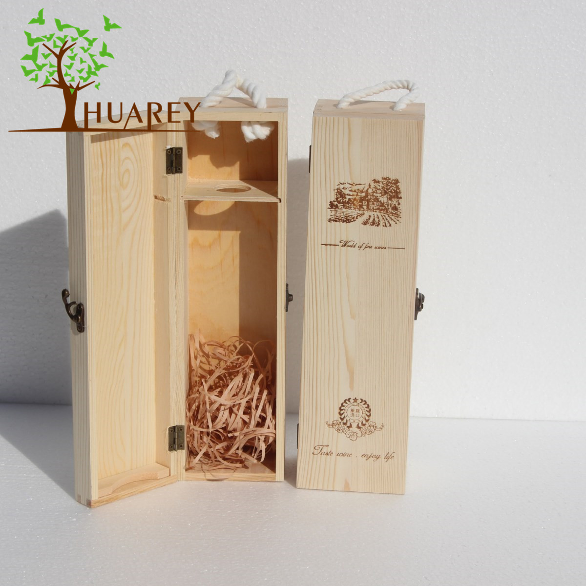 Storage Pine Display Tissue Red Wine Wooden Box