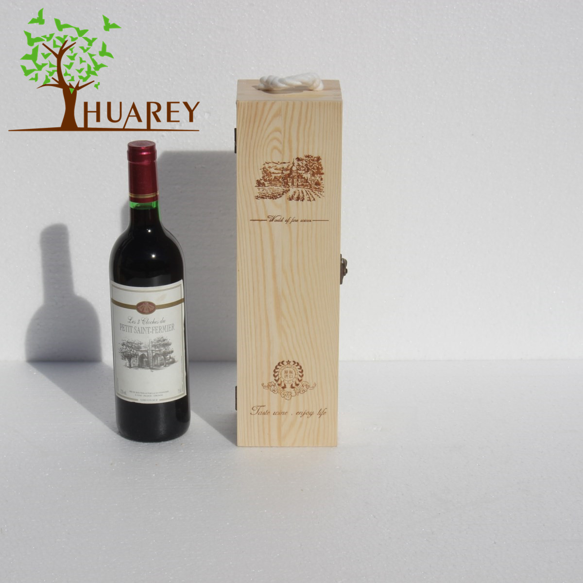Storage Pine Display Tissue Red Wine Wooden Box