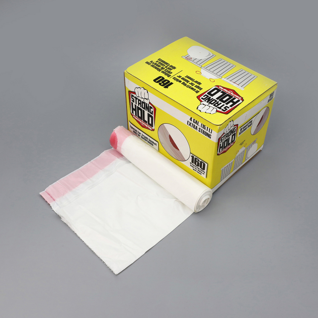 High quality White Drawstring Trash bag for Kitchen